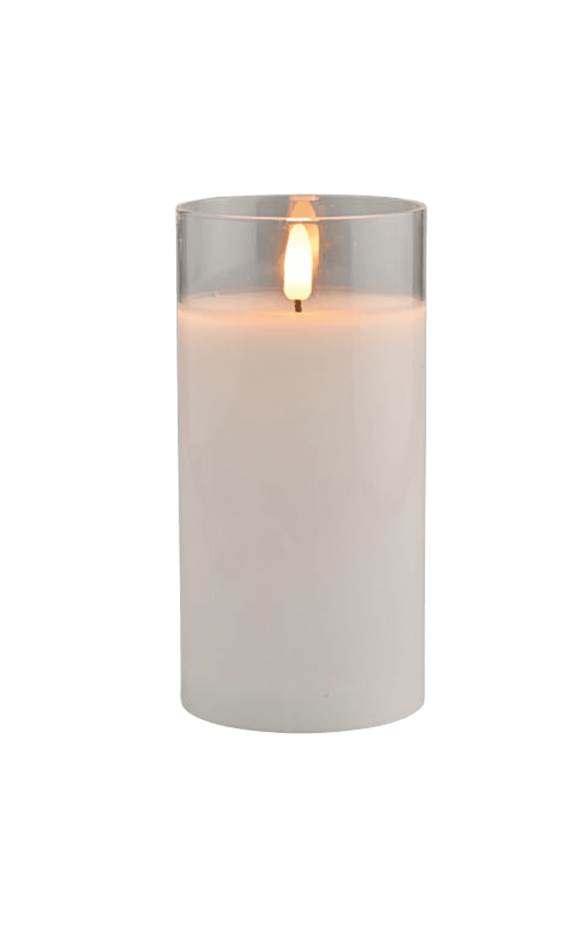 LED Stompkaars in glas met afstandsbediening 75x100 mm / Wit 2