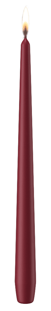 Dinerkaars Spits 25x300 mm / 12 stuks / Bordeaux 2