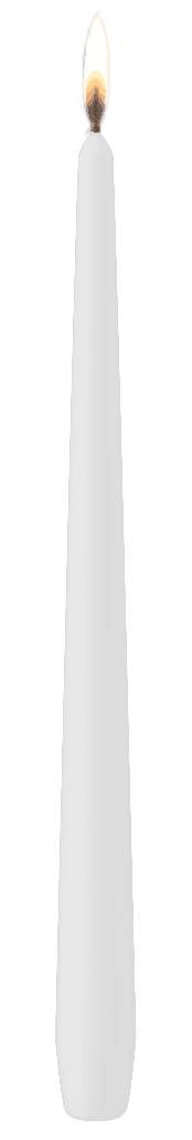 Dinerkaars Spits 25x300 mm / 6 stuks / Wit 2