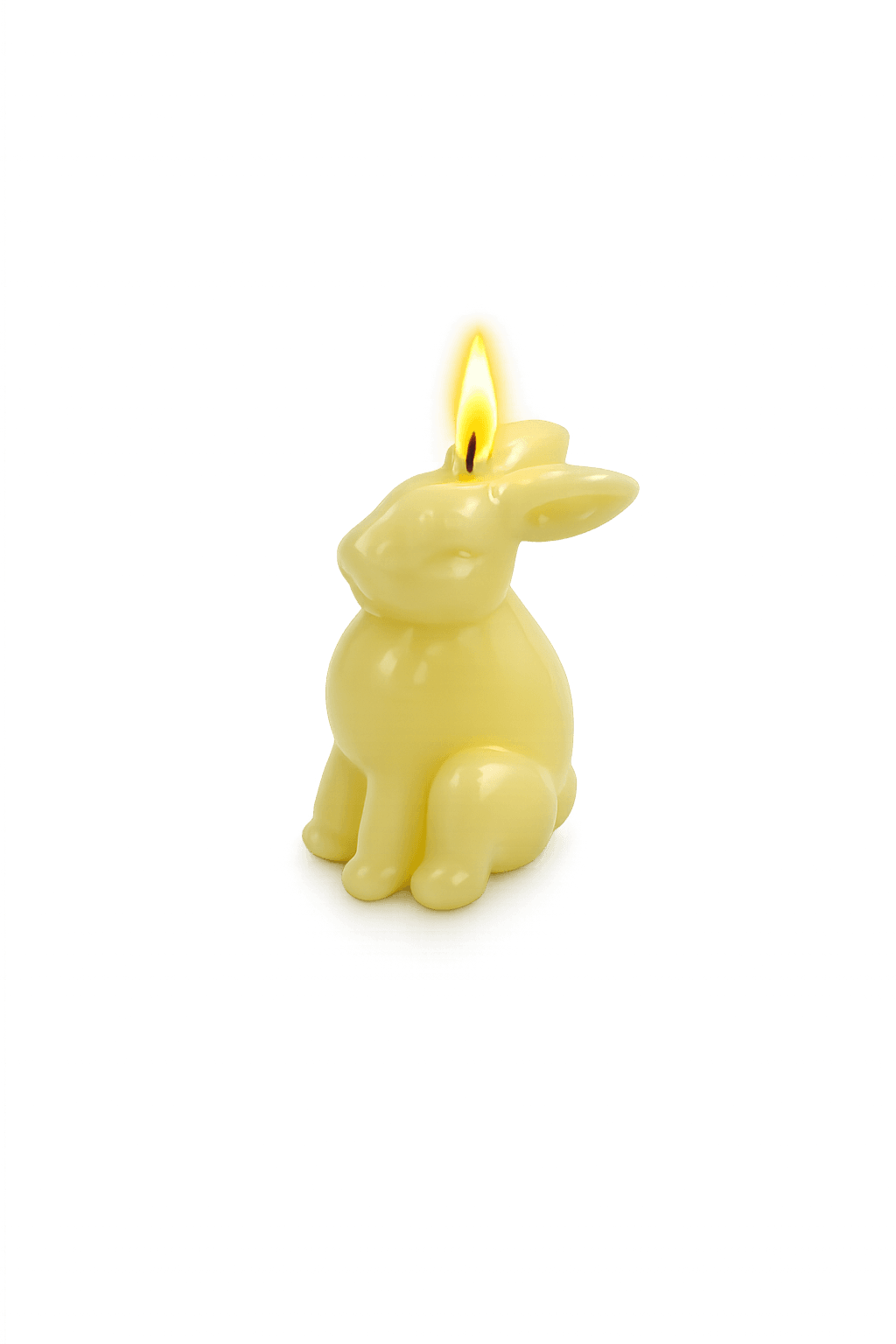 Paashaas kaars geel 12 cm 3