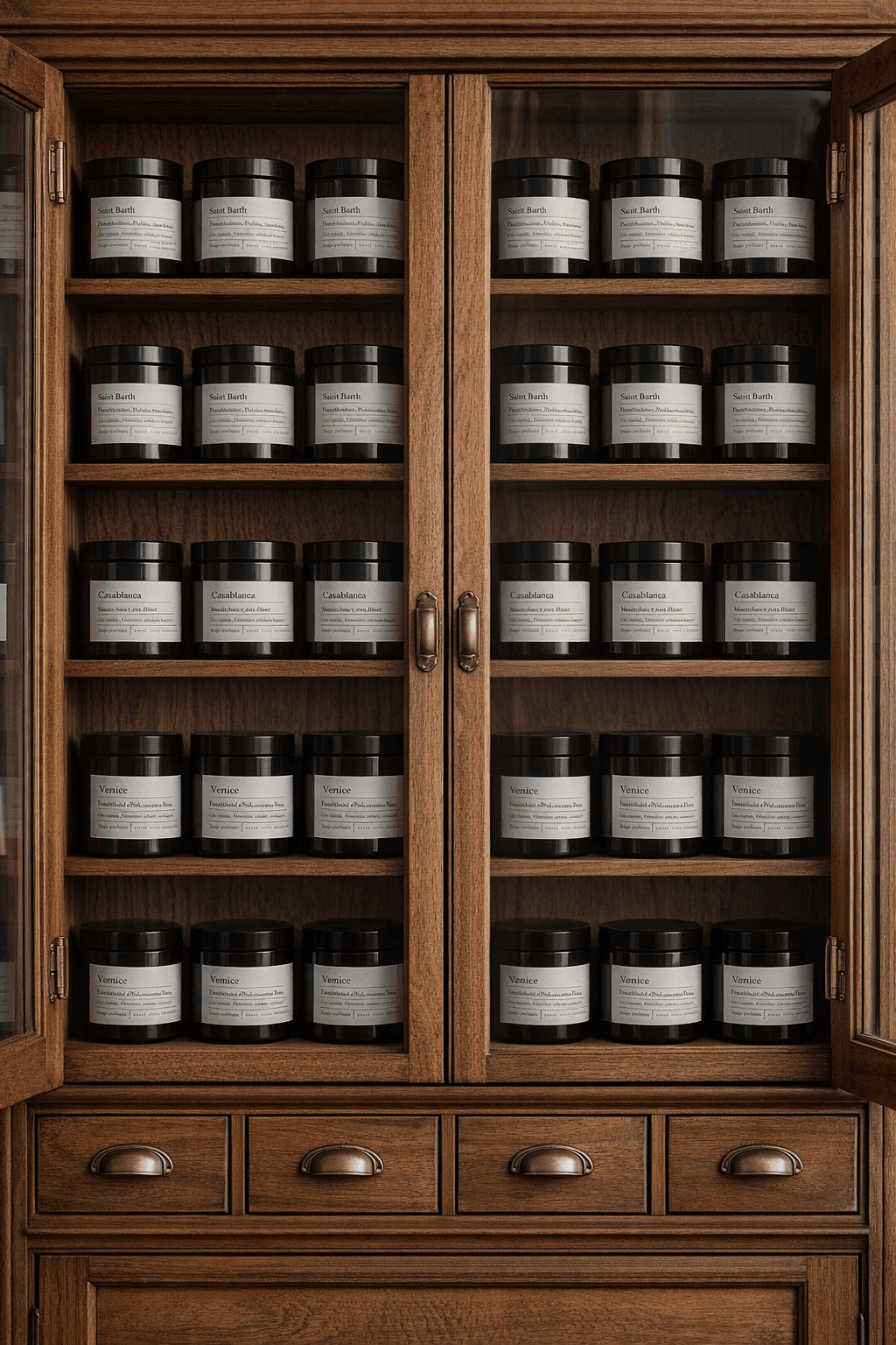 Apothekerspot 'Saint Barth' geurkaars Pamplemousse, Praline & Framboise 2
