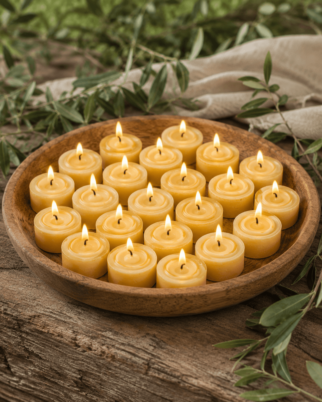 Waxinelicht bijenwas 10 stuks